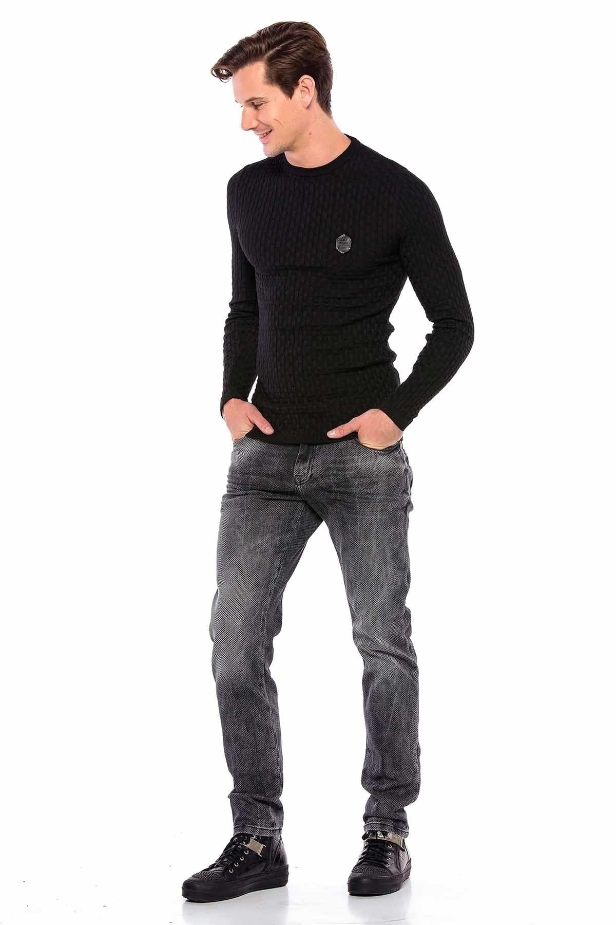 CD543 İnce Desenli Açık Erkek Jean Pantolon