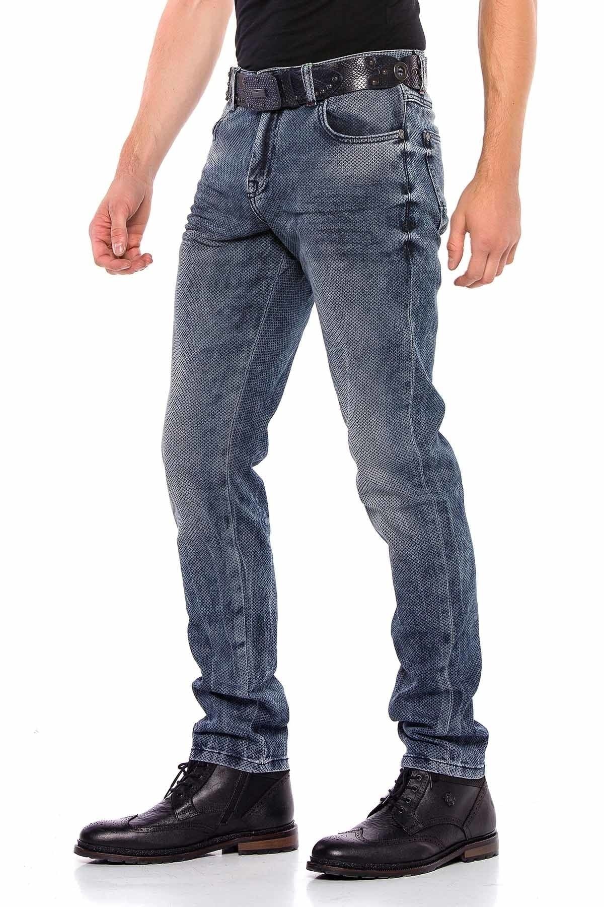 CD543 İnce Desenli Açık Erkek Jean Pantolon