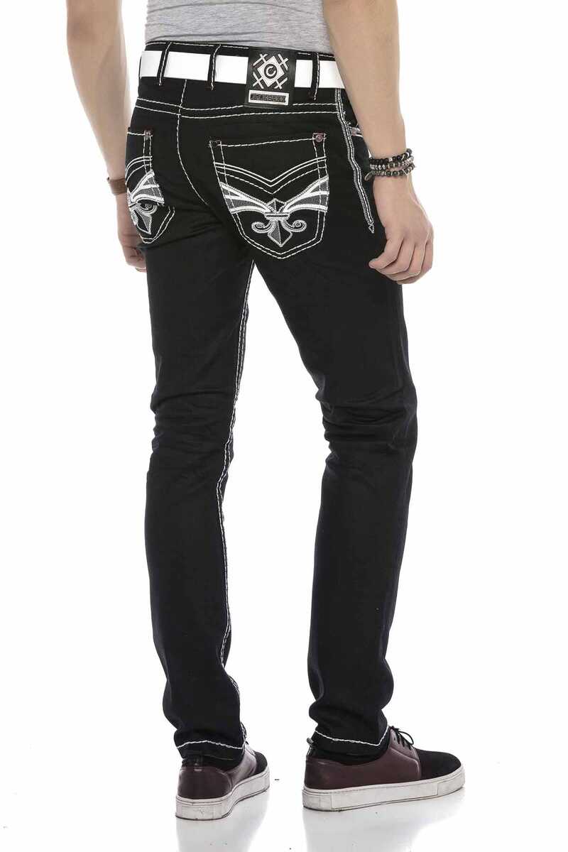 CD553 Nakışlı Cep Detaylı Jean Pantolon