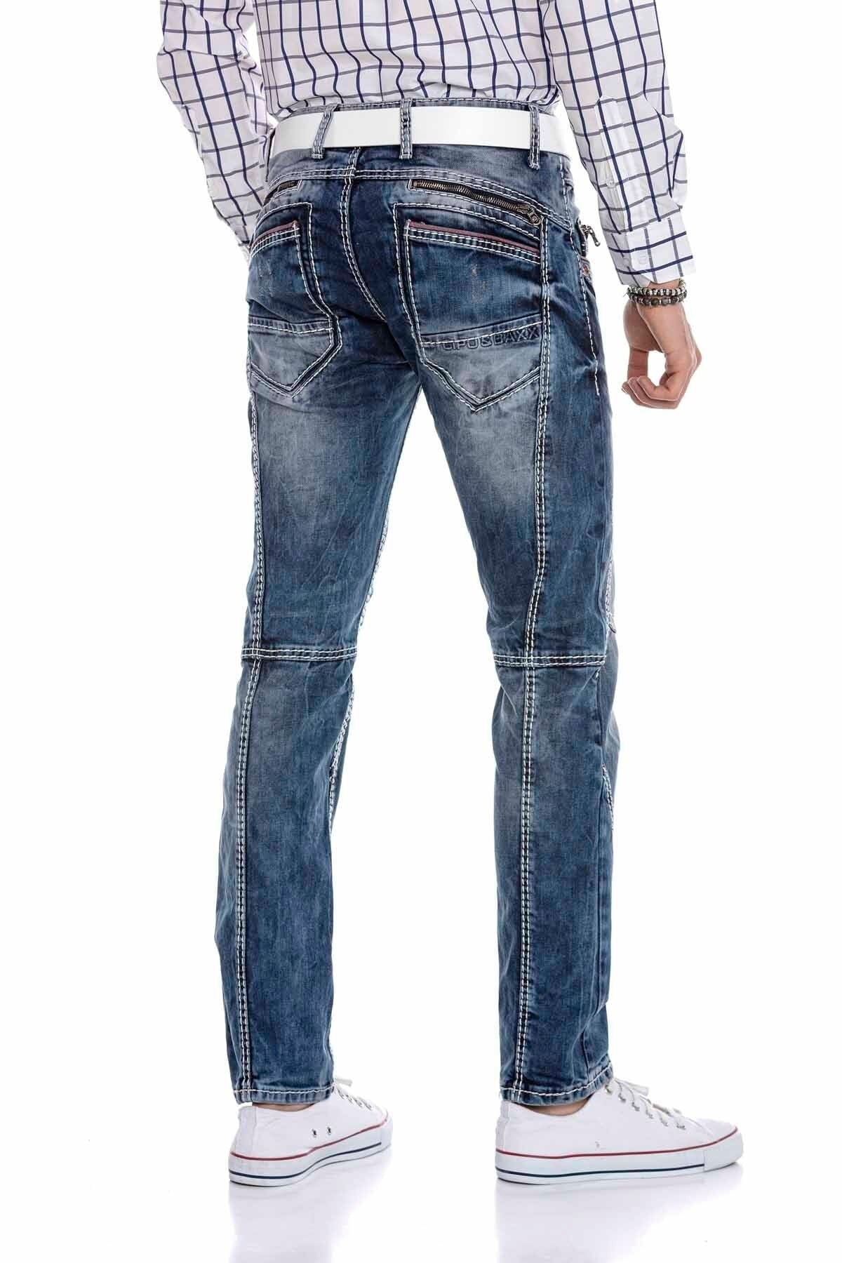 CD563 Parçalı Dikişli Regular Kesim Jean Pantolon