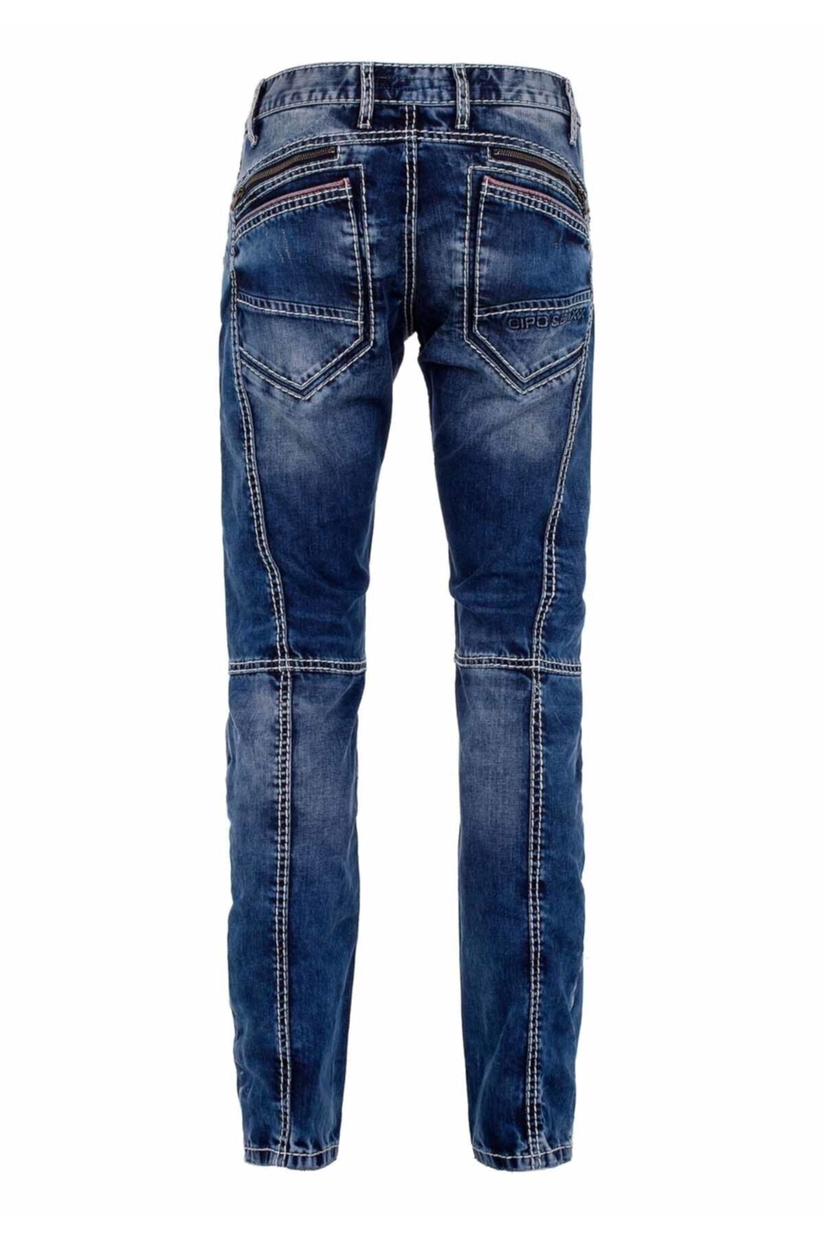 CD563 Parçalı Dikişli Regular Kesim Jean Pantolon