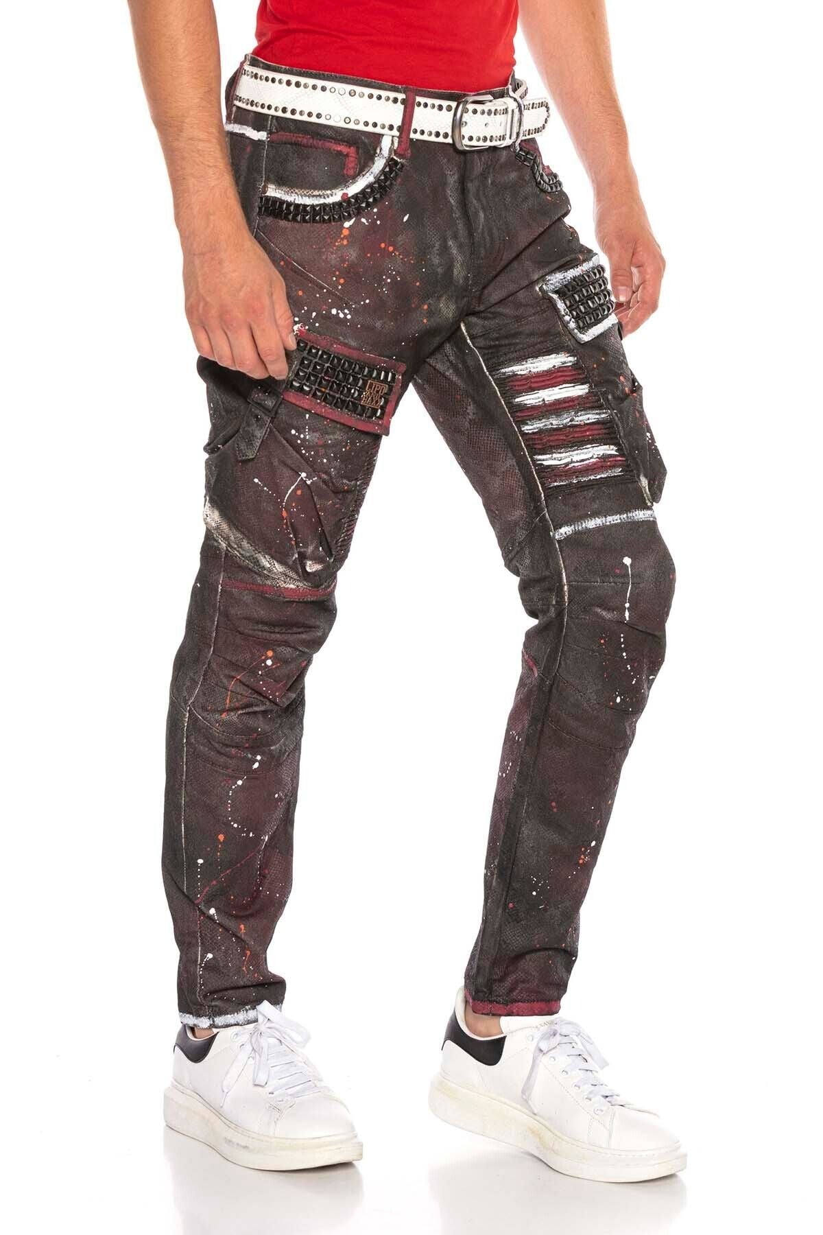 CD636 El Boyaması Erkek Kargo Pantolon