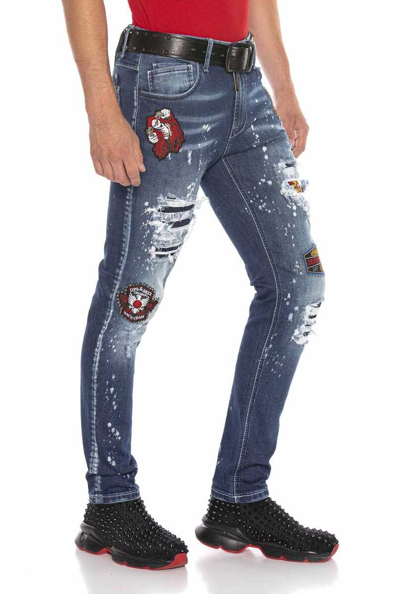 CD643 Armalı Destroyed Slim Fit Erkek Jean Pantolon