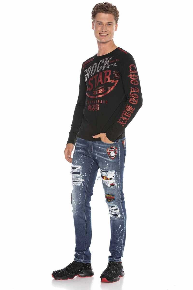 CD643 Armalı Destroyed Slim Fit Erkek Jean Pantolon