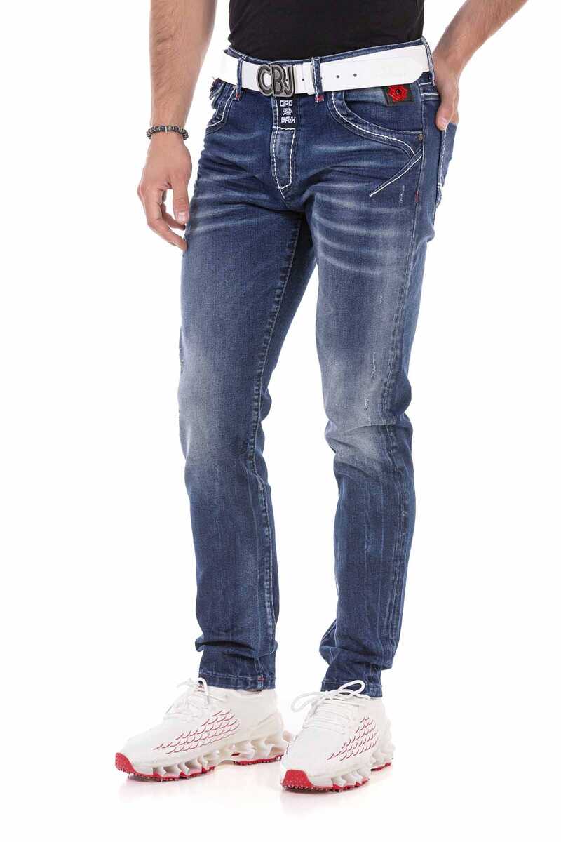 CD692 Nakış Detaylı Erkek Jean Pantolon