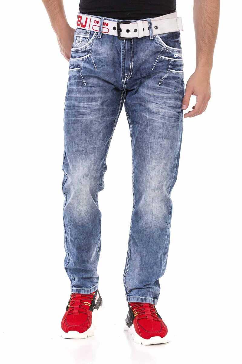 CD723 Cep Detaylı Regular Fit Erkek Jean Pantolon