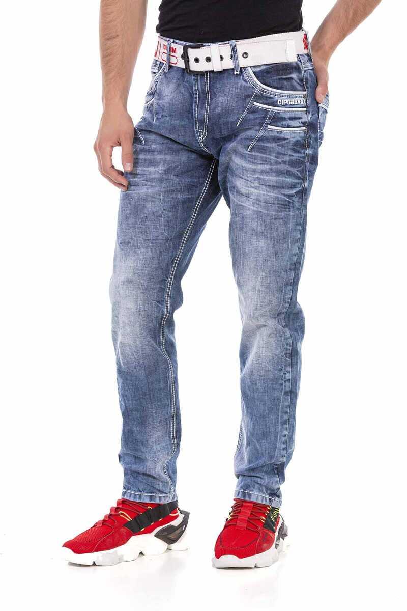 CD723 Cep Detaylı Regular Fit Erkek Jean Pantolon