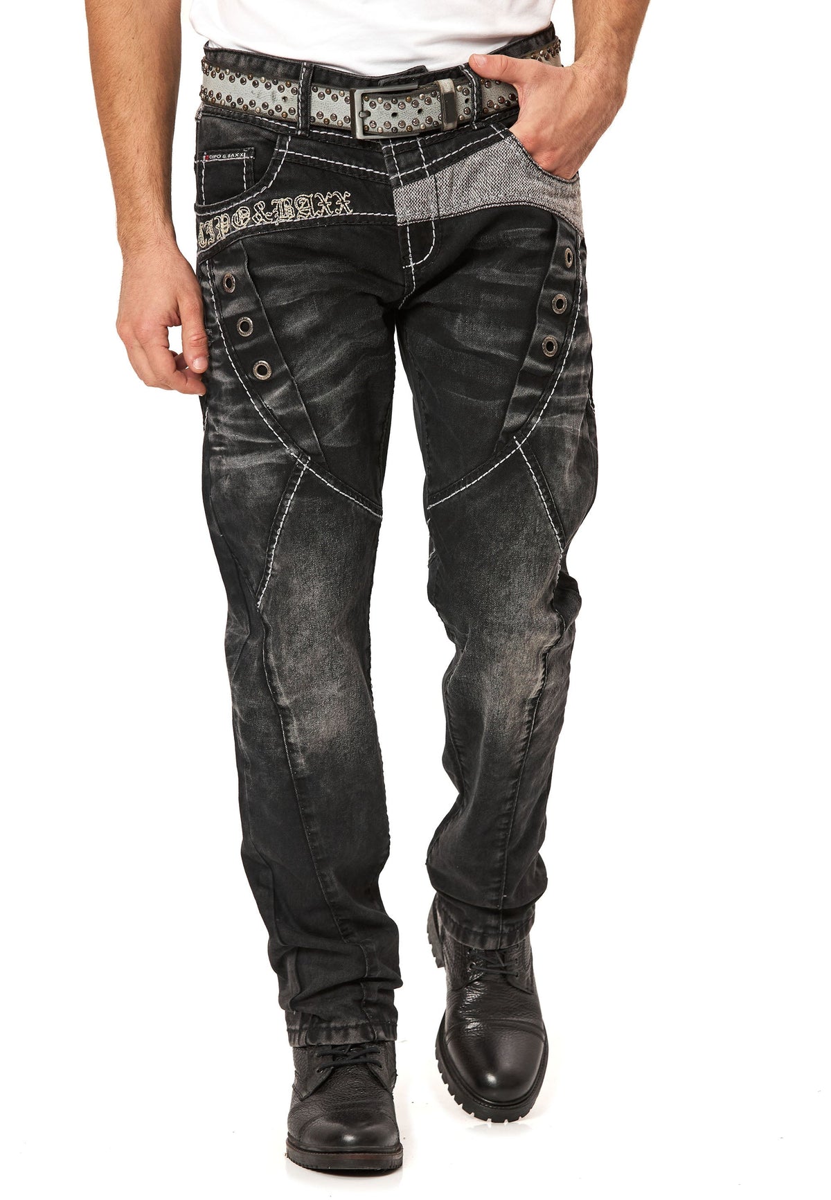 Erkek Biker Detaylı Çok Cepli Regular Fit Pantolon CD917