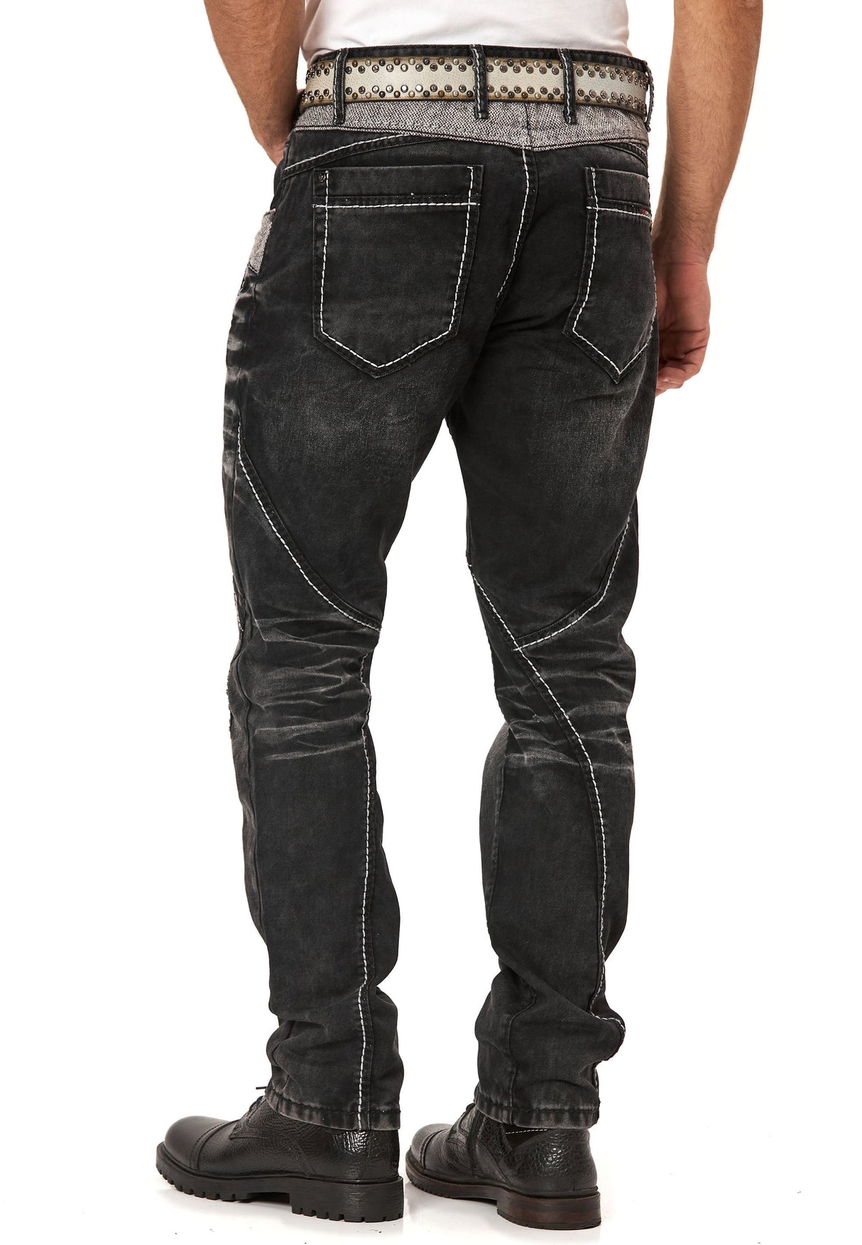 Erkek Biker Detaylı Çok Cepli Regular Fit Pantolon CD917
