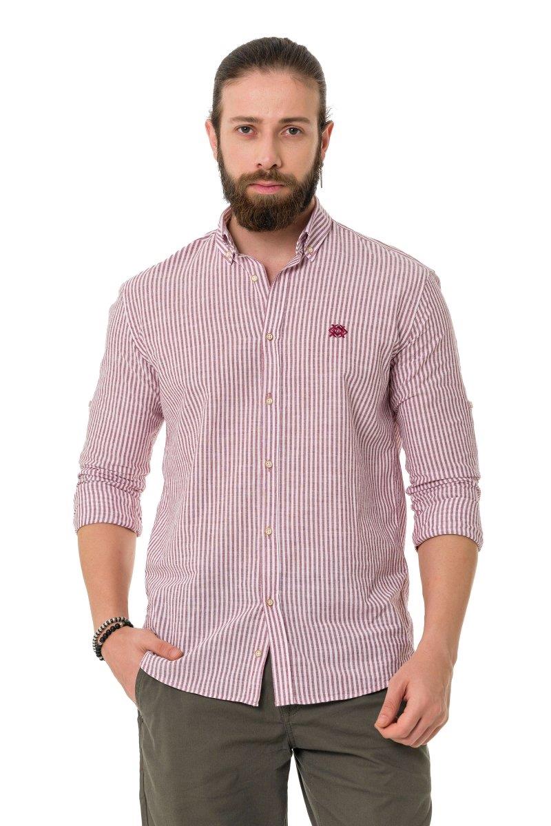 CH194 Çizgili Keten Gömlek