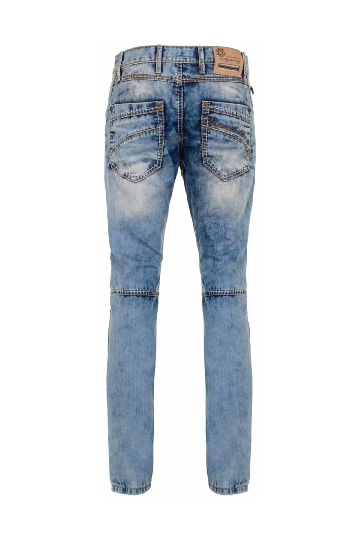 CD535 Dikişli Cepli Açık Erkek Kot Jeans