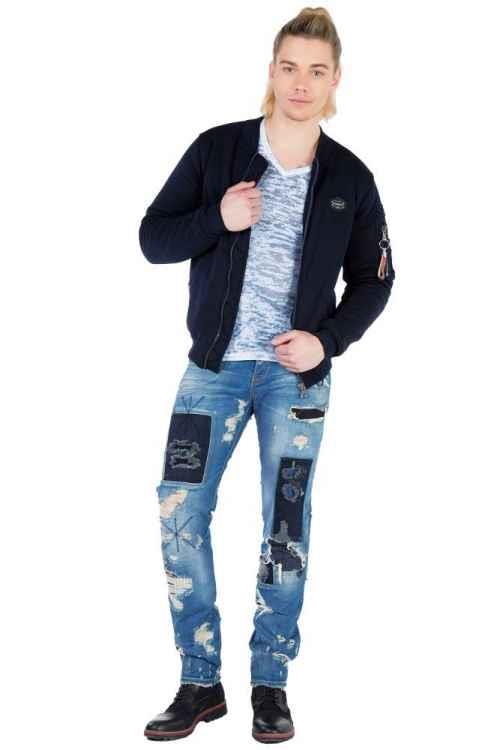 CJ151 Kolej Yaka Fermuarlı Kısa Erkek Mont