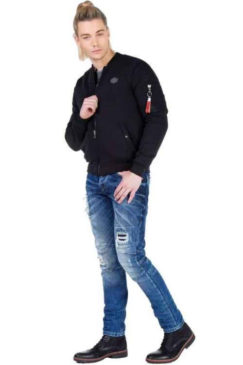 CJ151 Kolej Yaka Fermuarlı Kısa Erkek Mont