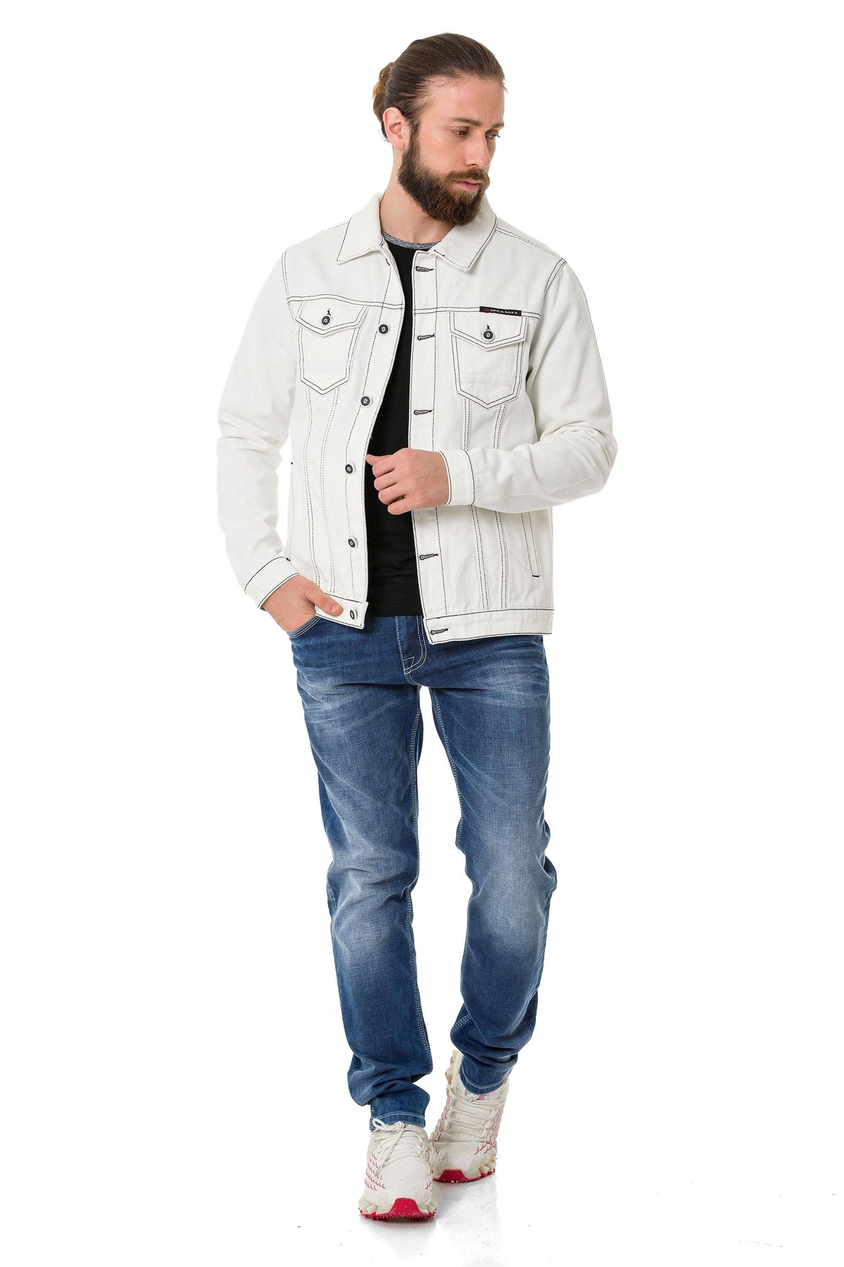 CJ289 Matte Pastel-Tone Men's Denim Jacket