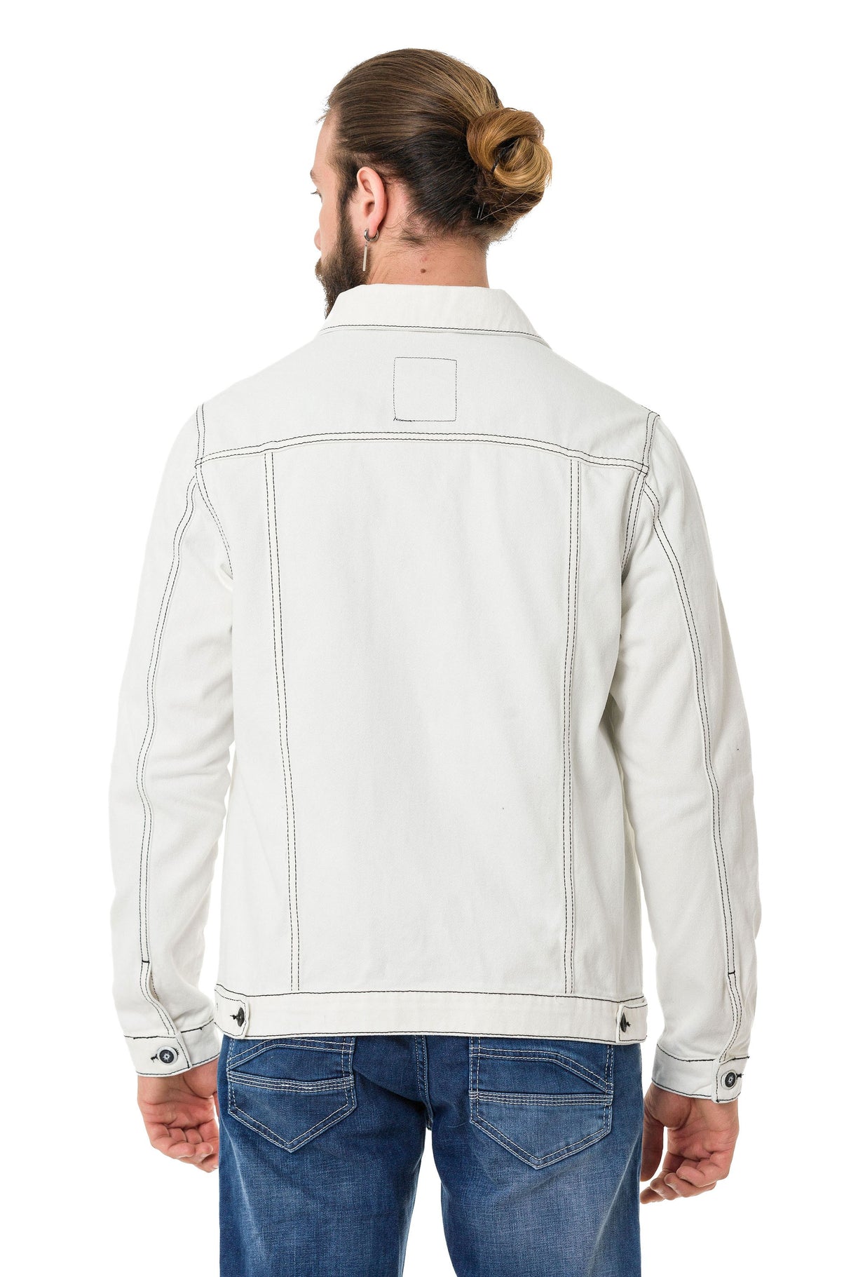 CJ289 Matte Pastel-Tone Men's Denim Jacket