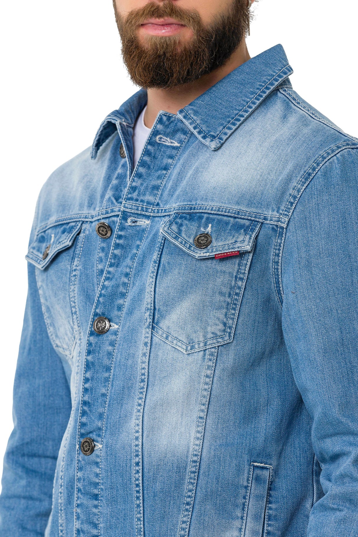 CJ289 Matte Pastel-Tone Men's Denim Jacket