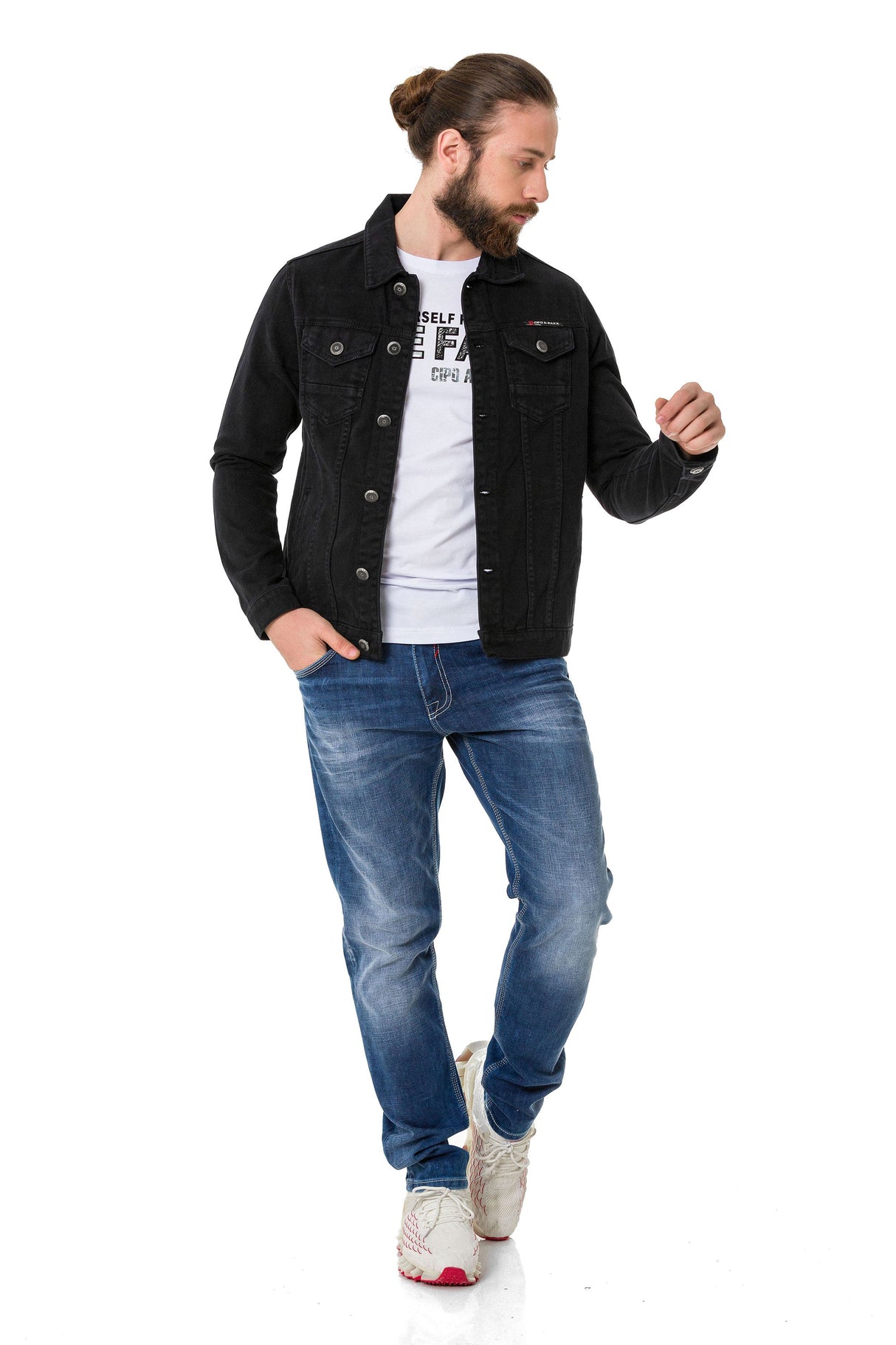 CJ289 Matte Pastel-Tone Men's Denim Jacket