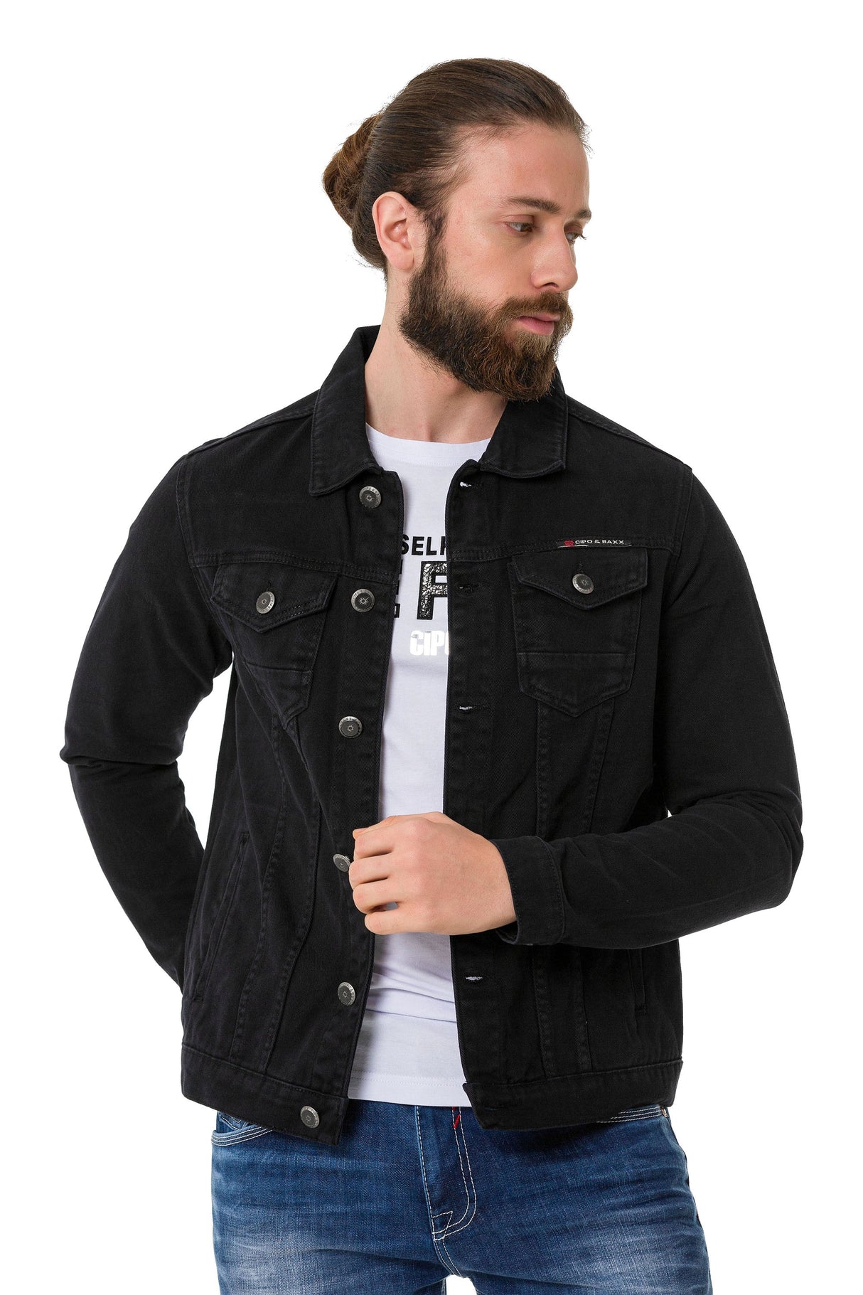 CJ289 Matte Pastel-Tone Men's Denim Jacket