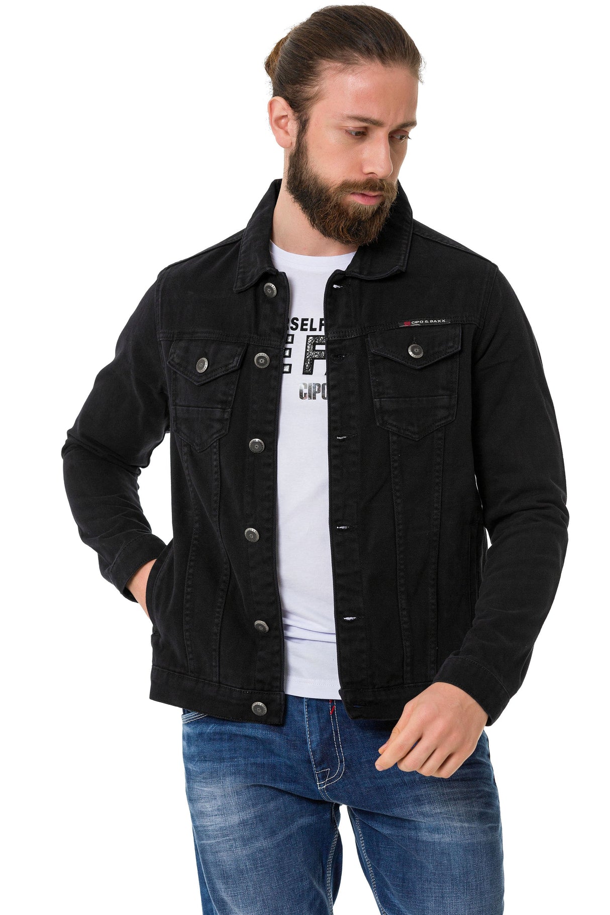 CJ289 Matte Pastel-Tone Men's Denim Jacket