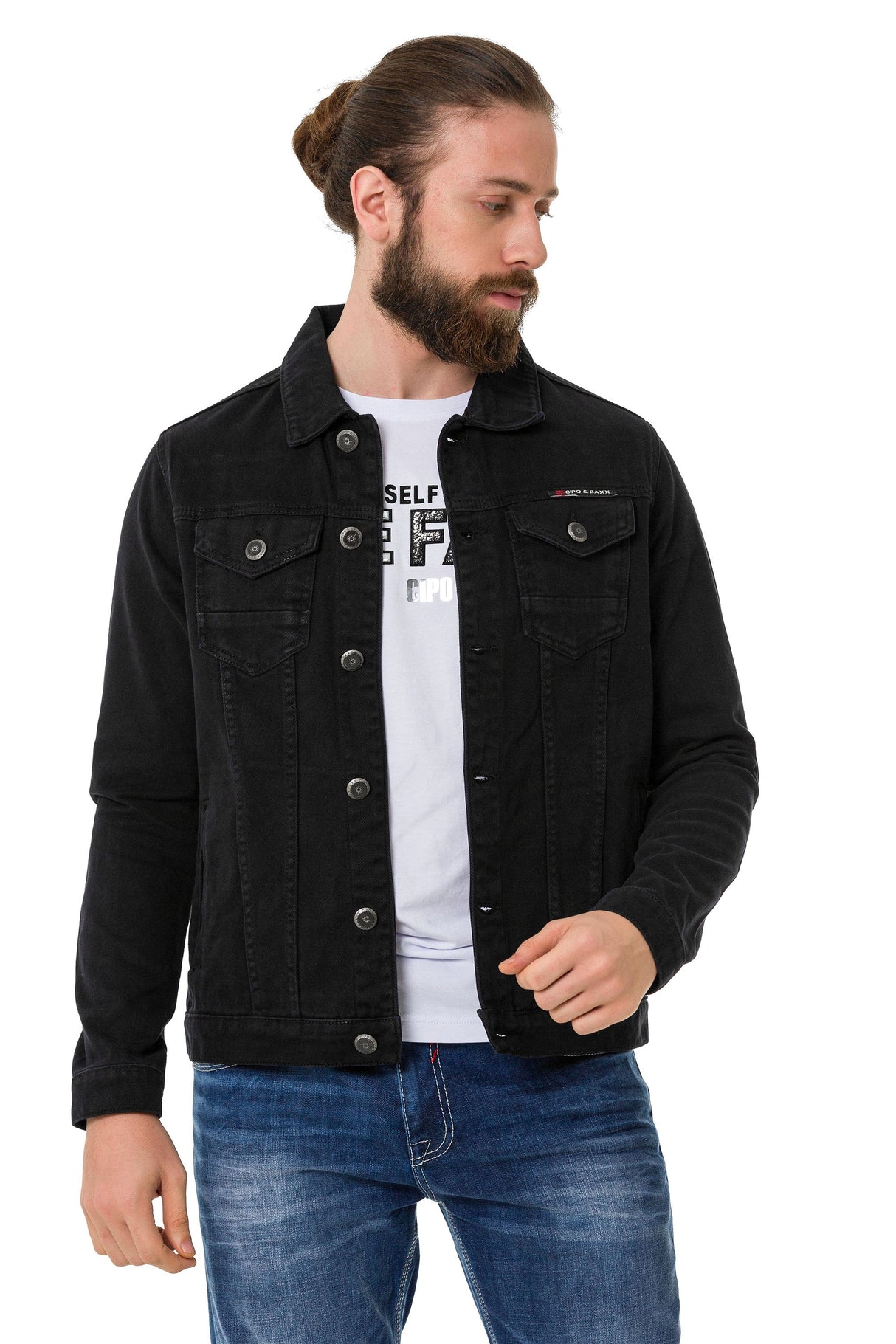 CJ289 Matte Pastel-Tone Men's Denim Jacket