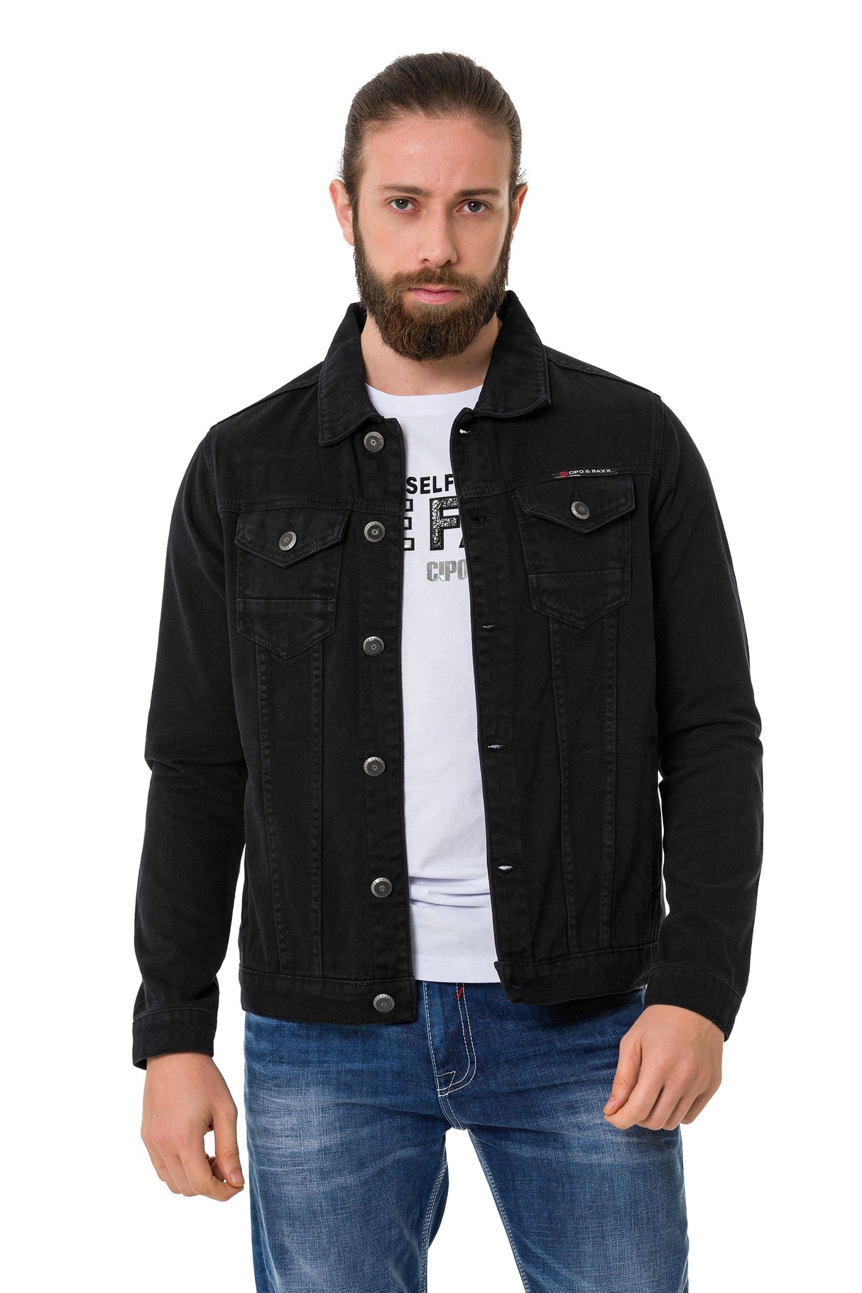 CJ289 Matte Pastel-Tone Men's Denim Jacket