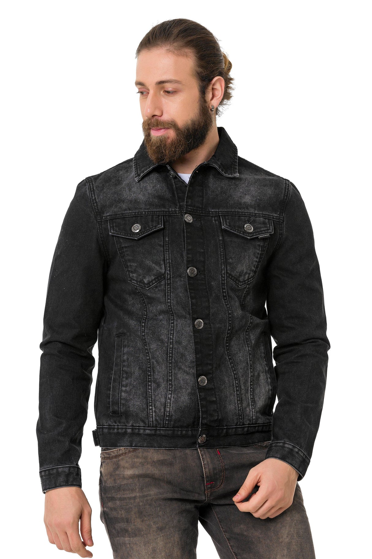 CJ289 Matte Pastel-Tone Men's Denim Jacket