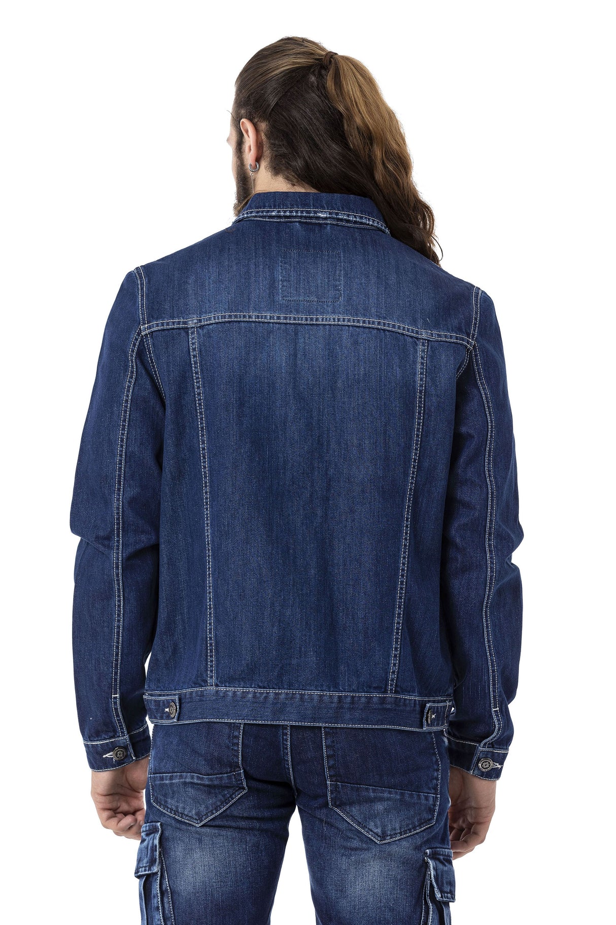 CJ289 Matte Pastel-Tone Men's Denim Jacket