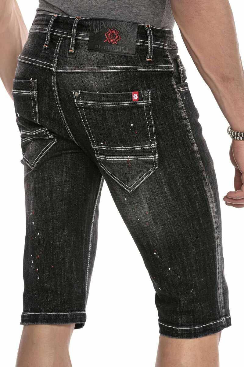 CK240 Erkek Fermuarlı Basic Erkek Kot Şort