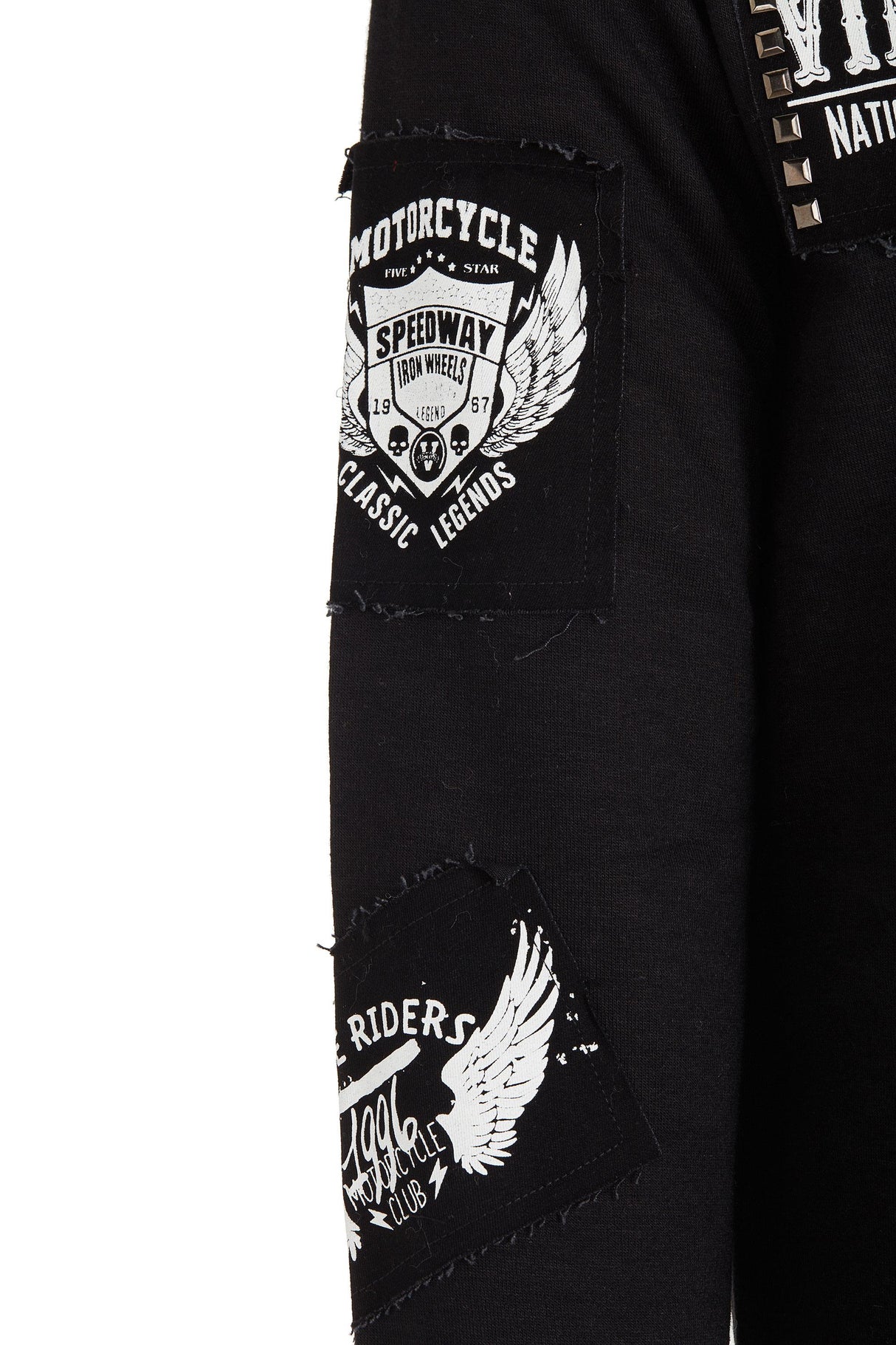 CL240 Aplikeli Kapşonlu Uzun Erkek Sweatshirt