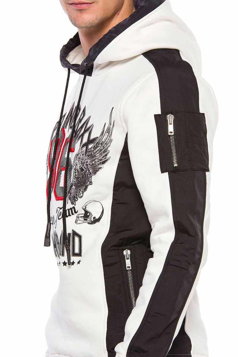 CL358 Baskılı Nakışlı Kapşonlu Kapşonlu Sweat L