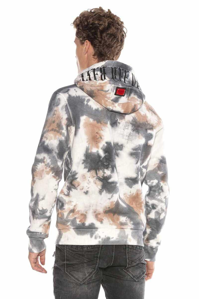 CL405 Kuru Kafalı Gotik Desen Kapişonlu Sweatshirt