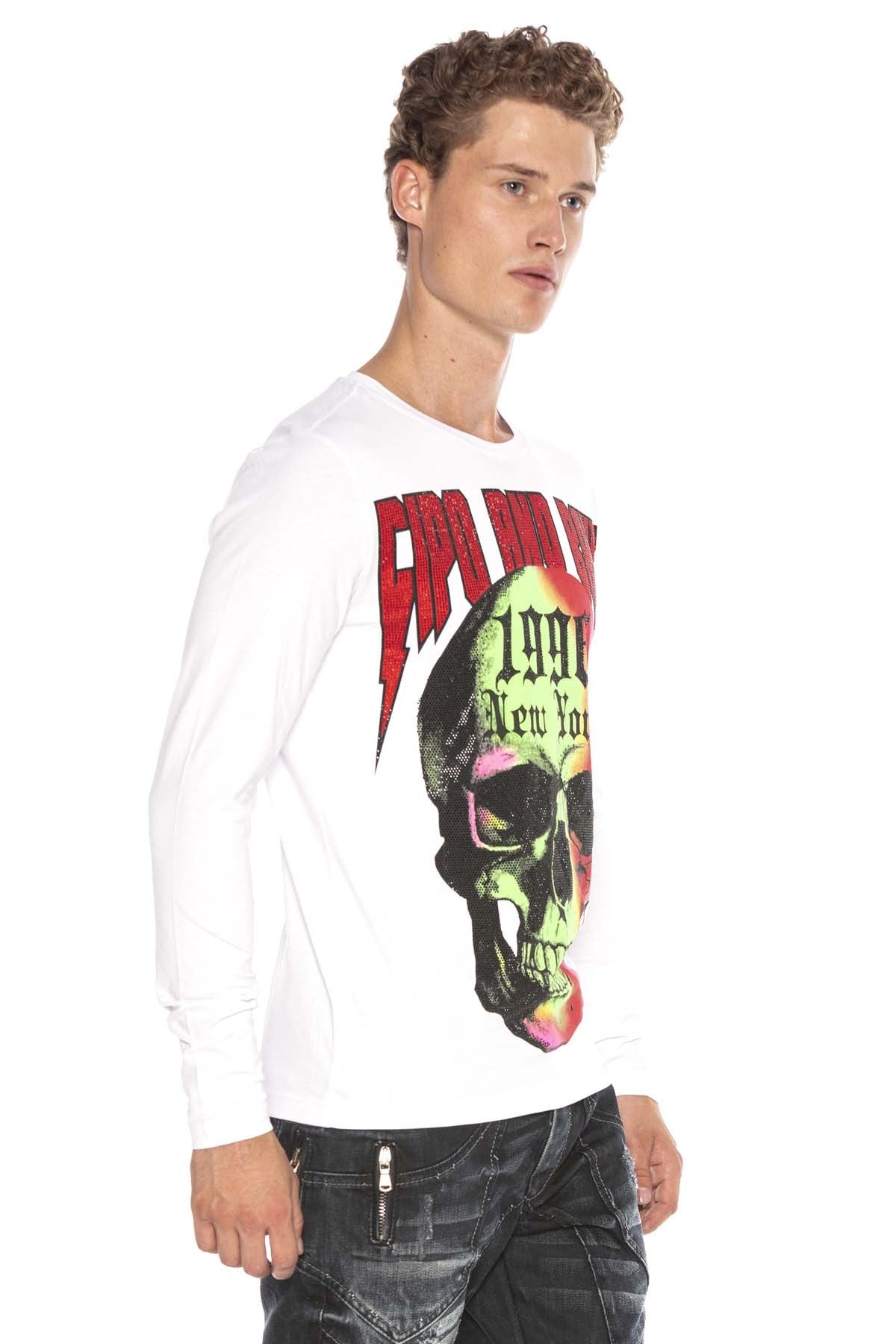 CL406 Renkli Kuru Kafalı Erkek Sweatshirt