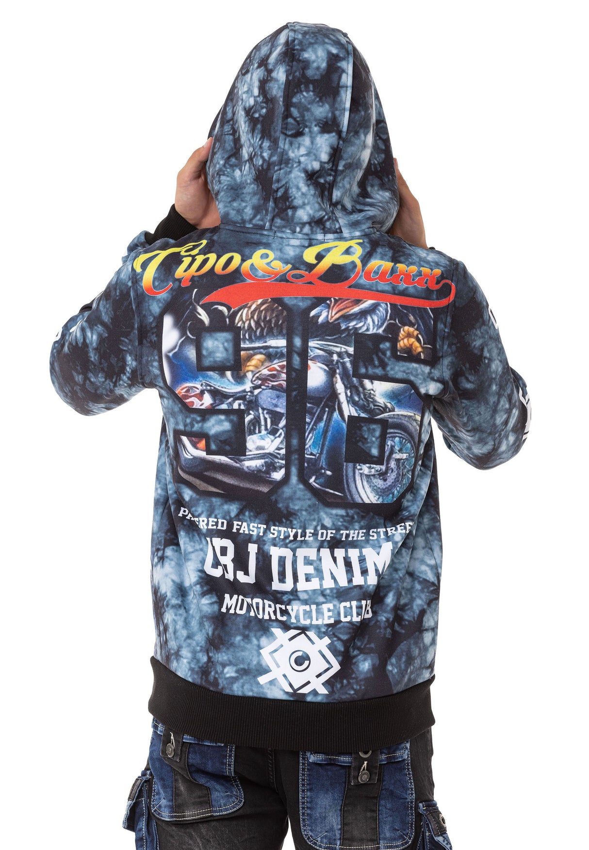CL551–Men’s Bold Graphic Hooded Sweatshirt