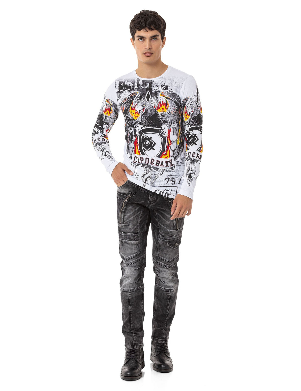 CL553–Men’s Basic Zip-Up Urban Hoodie