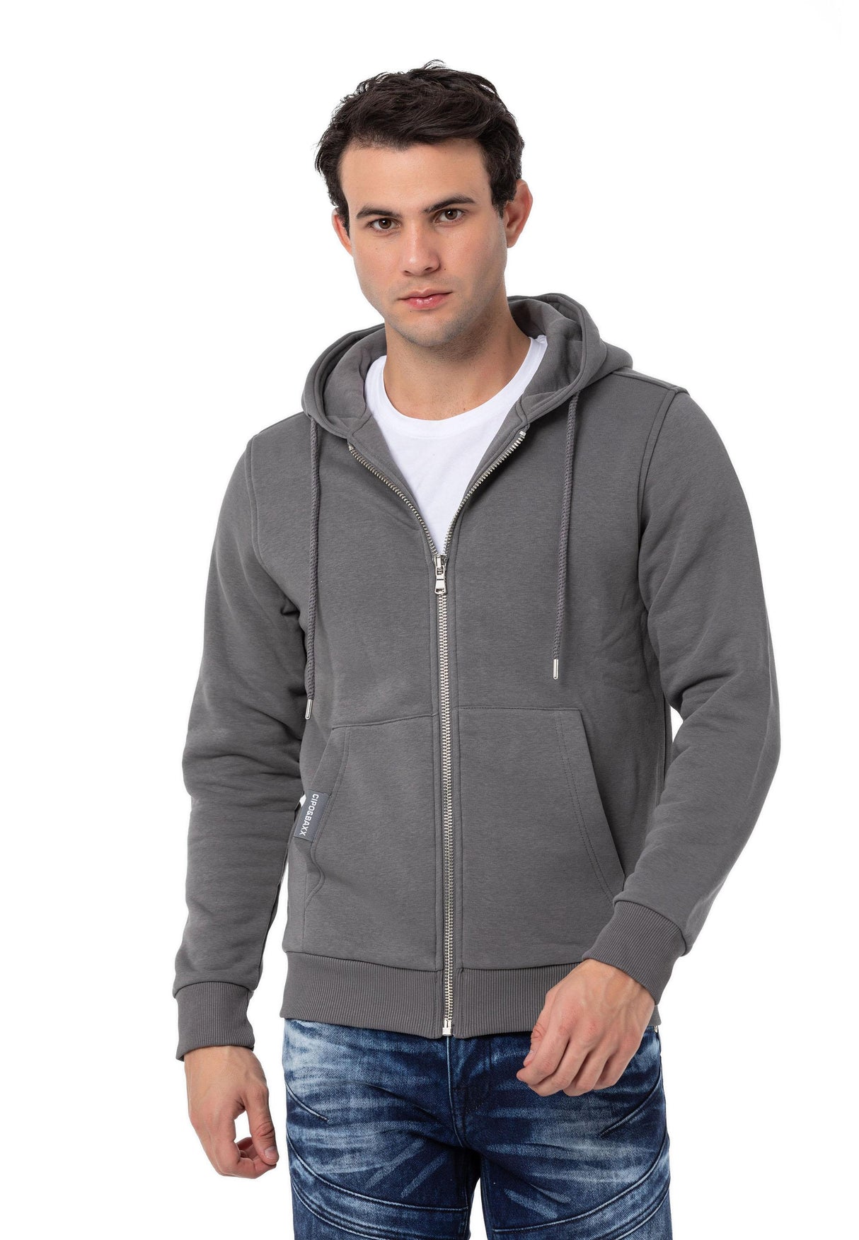 CL556 Erkek Basic Zip Sweatshirt