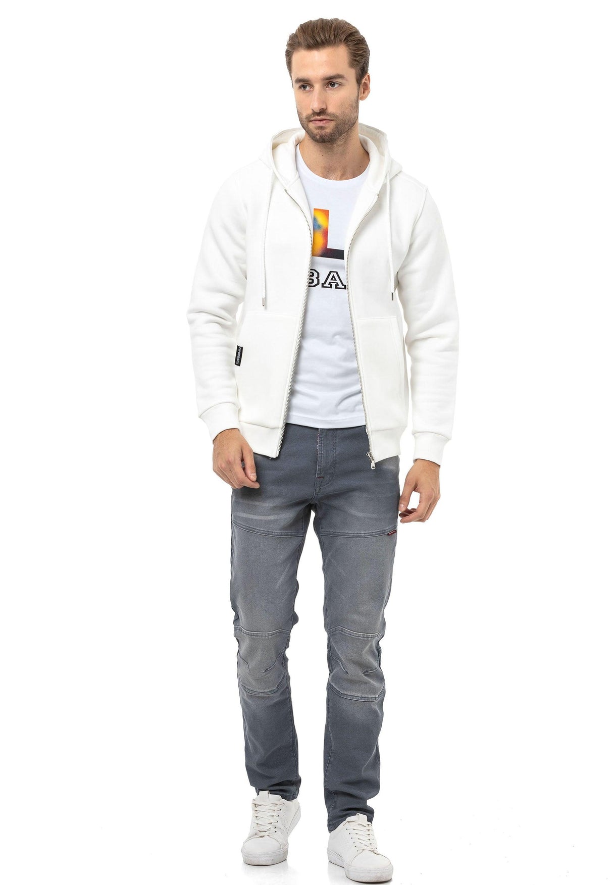 CL556 Erkek Basic Zip Sweatshirt
