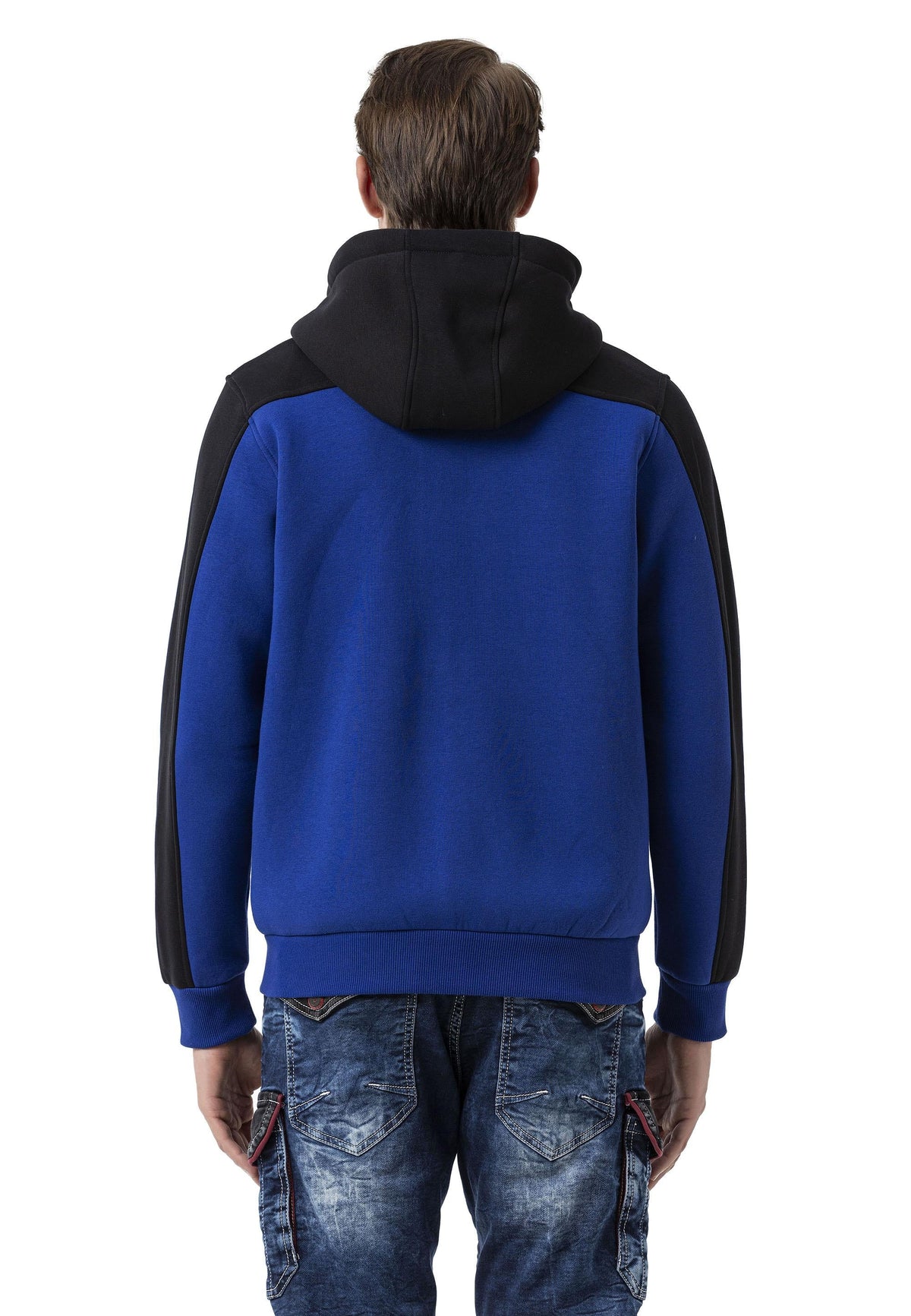 Erkek Kapişonlu Renk Geçişli Sweatshirt CL580