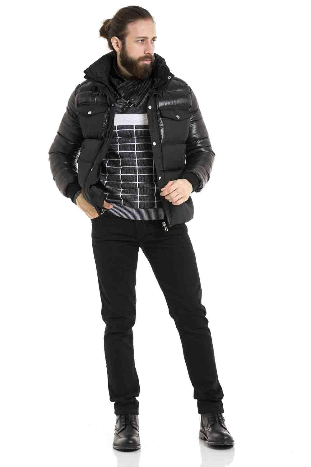 CM208 Şişme Siyah Erkek Mont