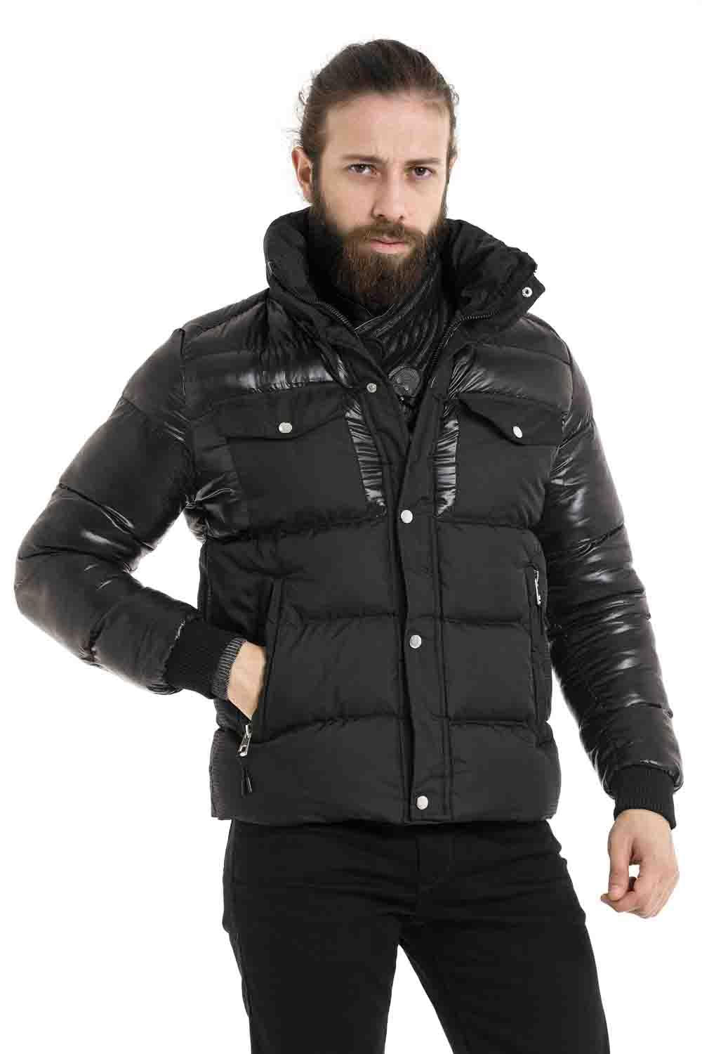 CM208 Şişme Siyah Erkek Mont