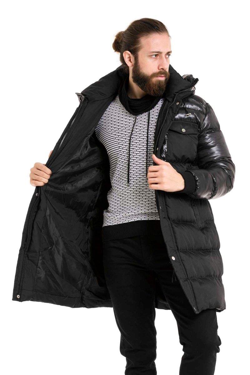 CM209 Siyah Oversize Şişme Mont