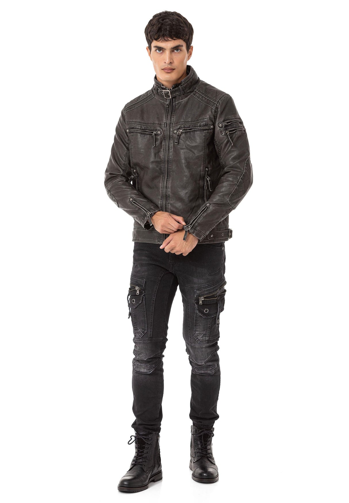 CM223 Titanforce Rebel Leather Men Jacket