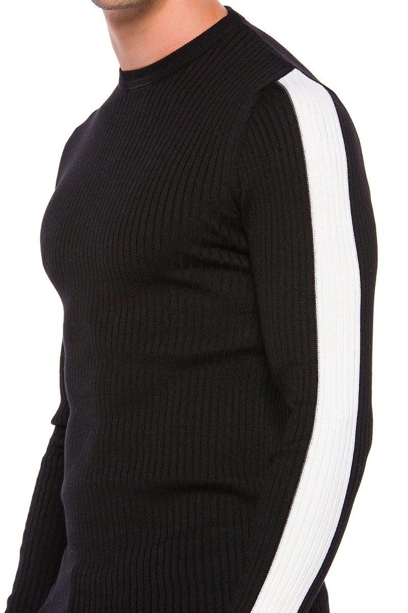 CP194 Kolu Şeritli Triko Kazak