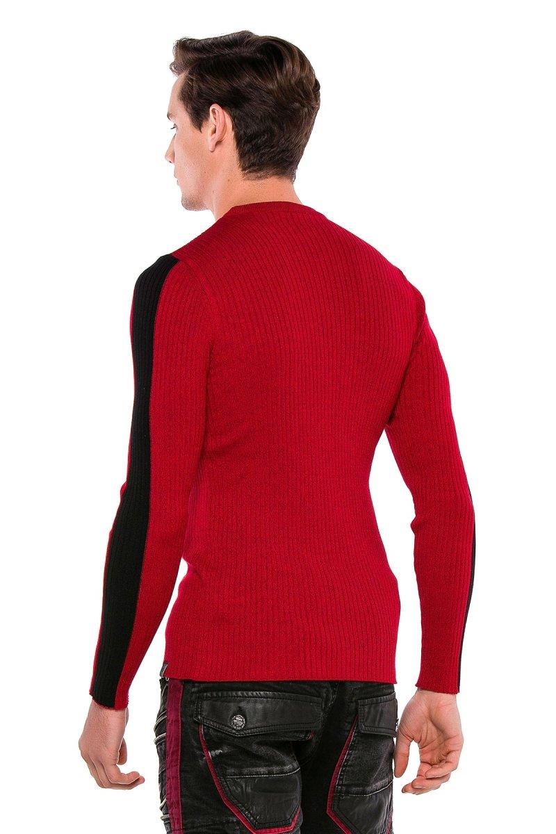 CP194 Kolu Şeritli Triko Kazak