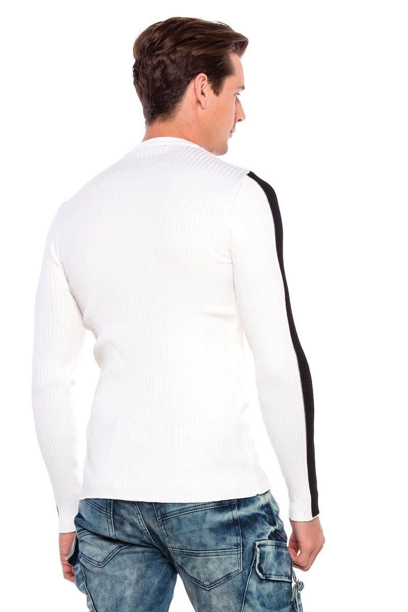 CP194 Kolu Şeritli Triko Kazak