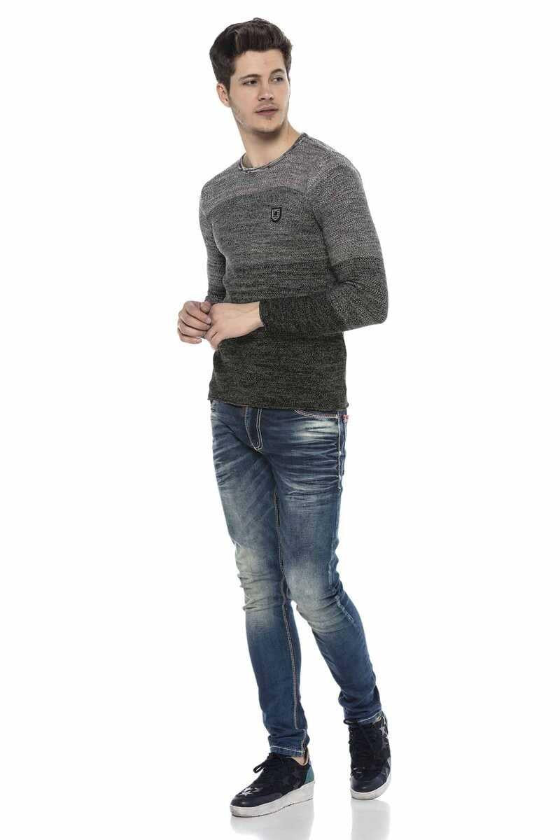 CP205 Bisiklet Yaka Spor Erkek Kazak