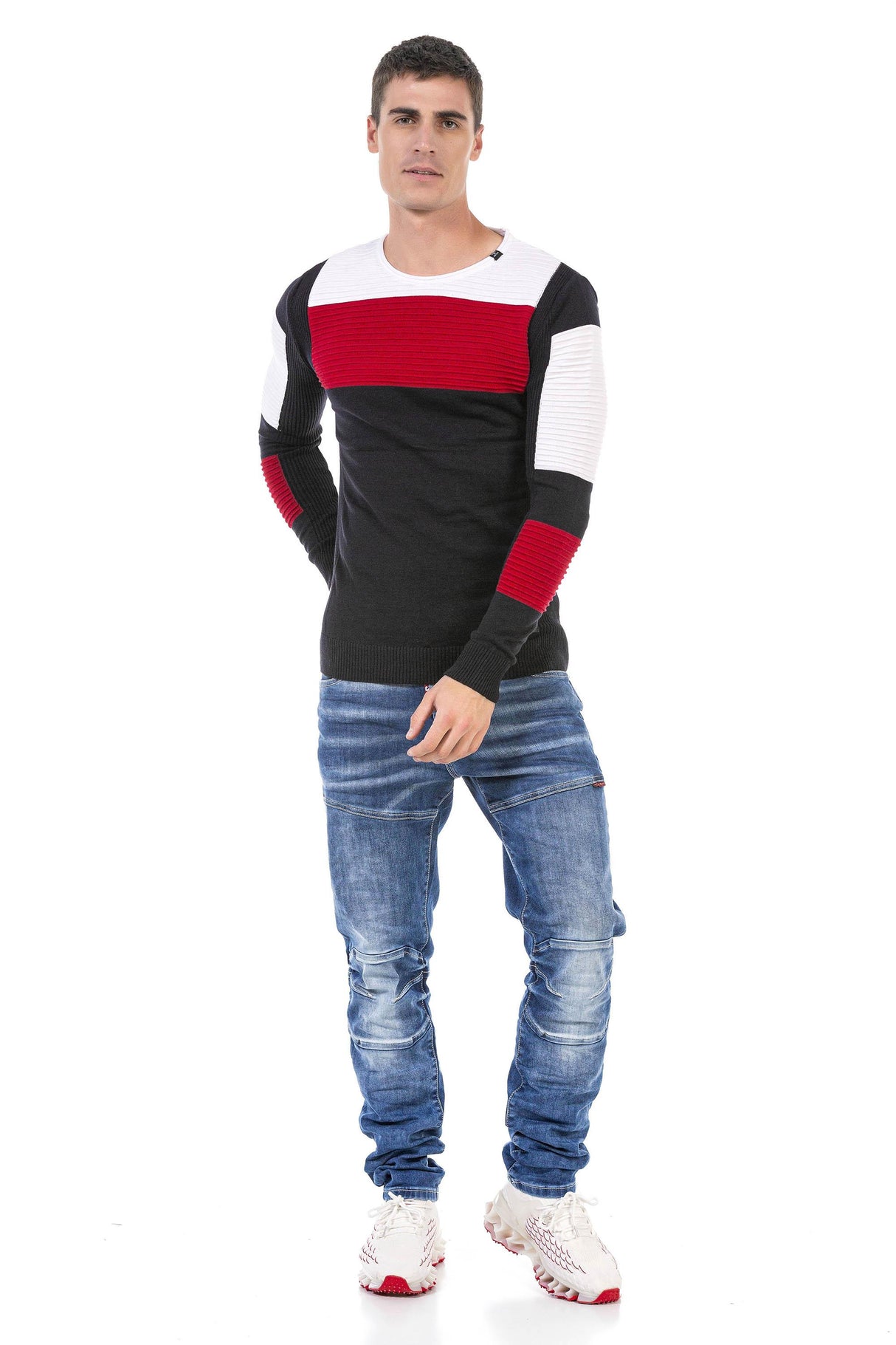 CP247 Dokulu Erkek Kazak