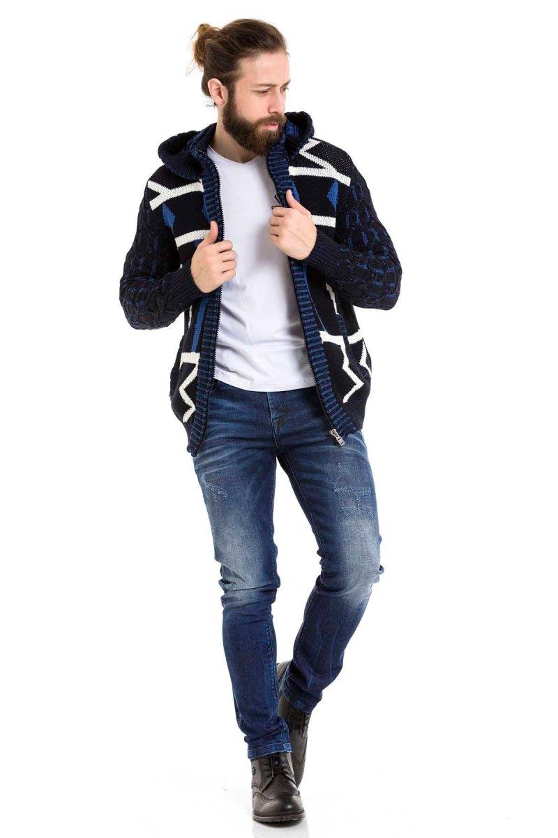 CP256 Kapşonlu Fermuarlı Kışlık Kalın Sarı Hırka