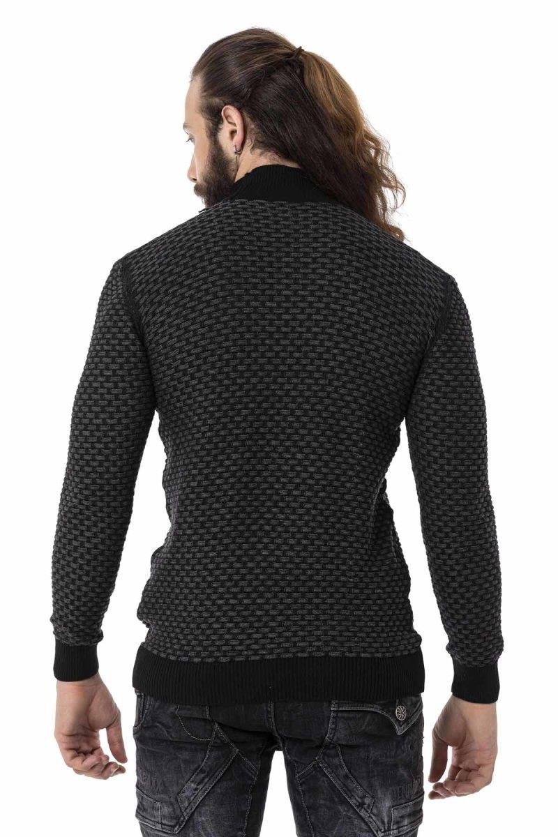 CP274 Yarım Balıkçı Yaka Dokulu Kazak