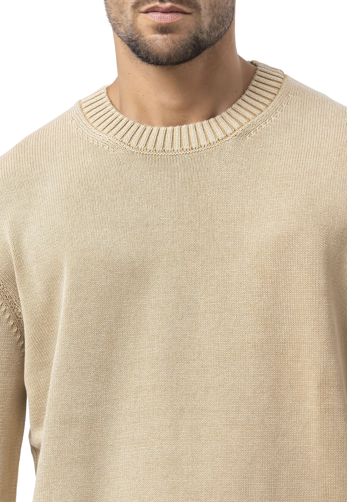 CP289 Erkek yuvarlak yakalı pamuklu örme kazak