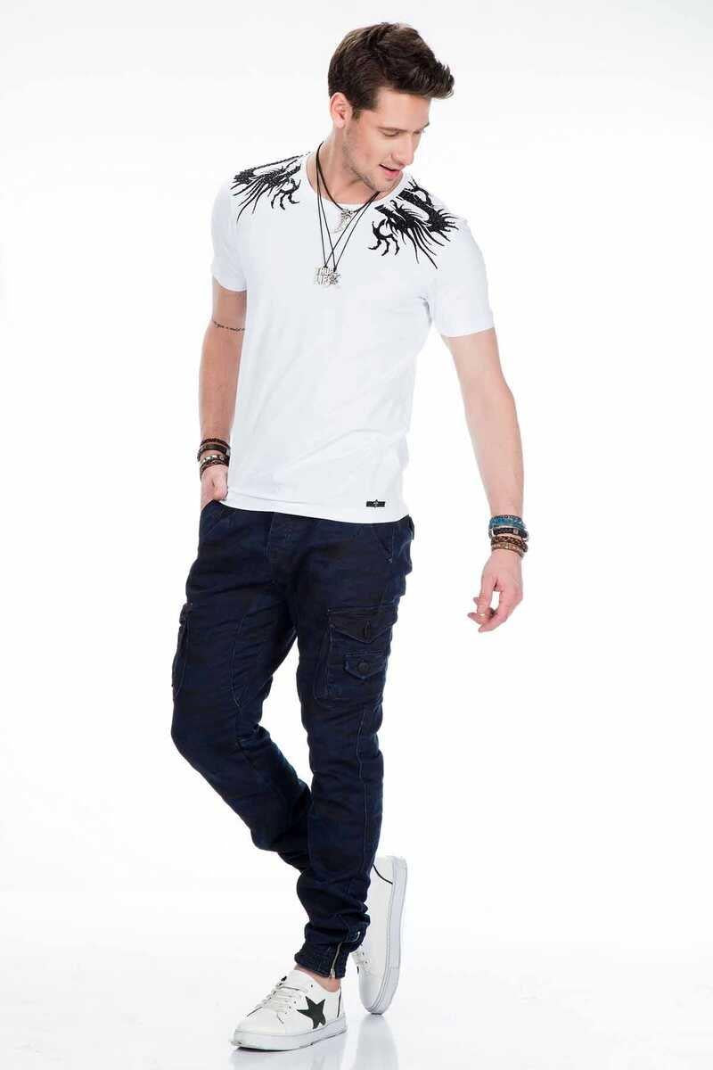 CT376 Yakuza Ejderha İşlemeli Erkek Tişört